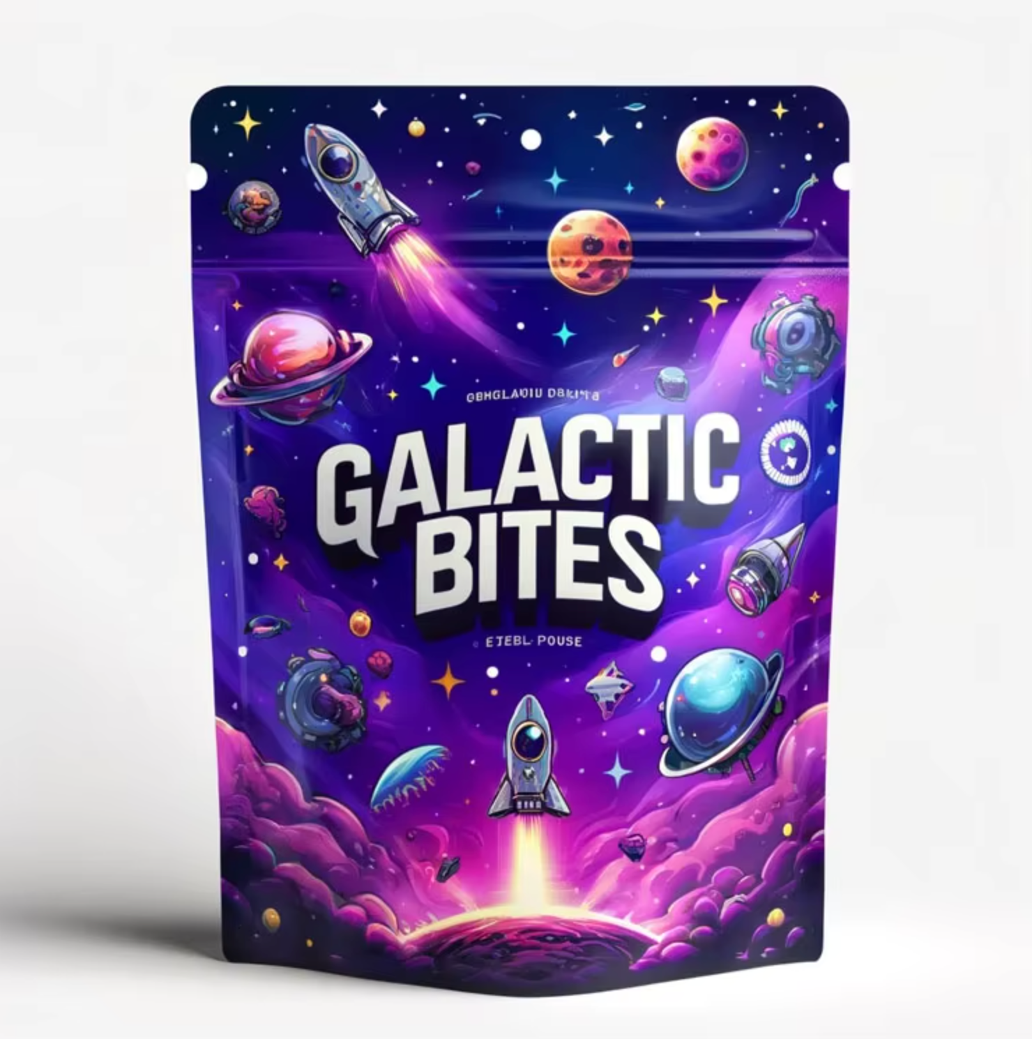 Flat Bottom Zipper Lock Bag - Resealable Food Pouch